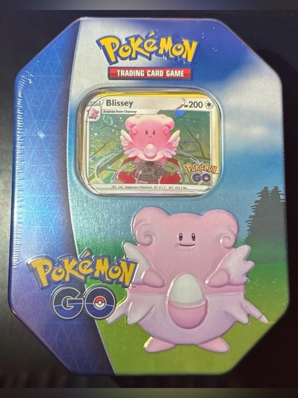 Pokémon Go Blissey Promo Stamped Sealed Tin box 2022 released brand new